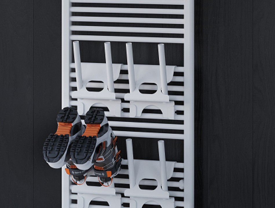 Drying or heating shoes easily and conveniently